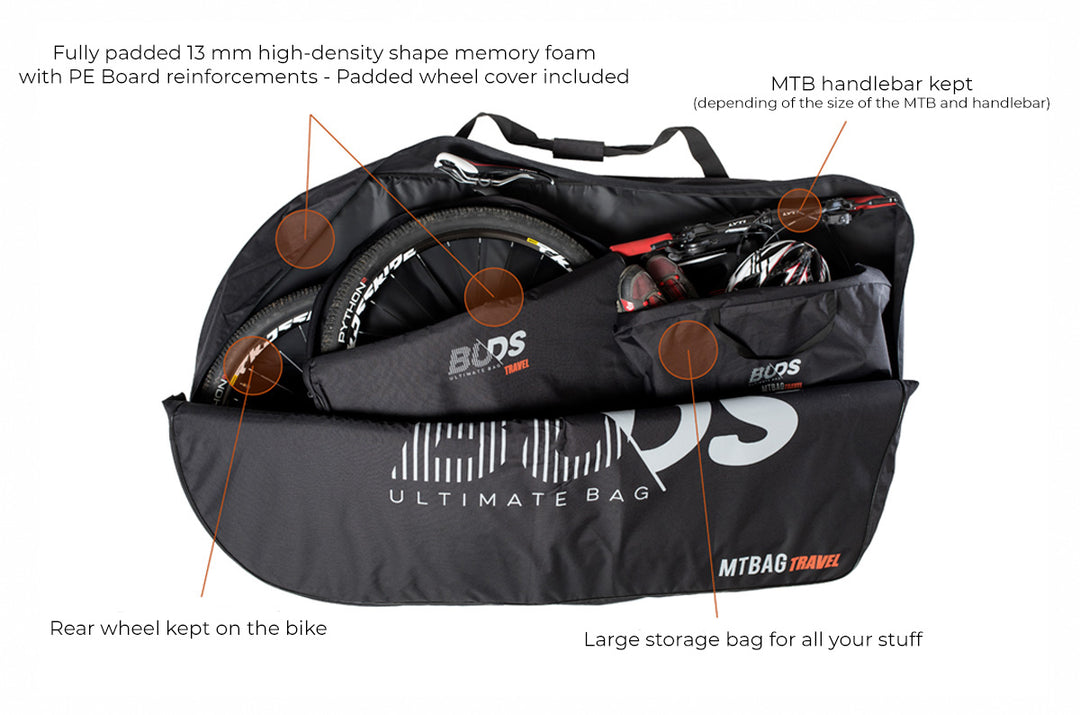 MTBAG TRAVEL | Fully Padded Bike Travel Bag For MTB
